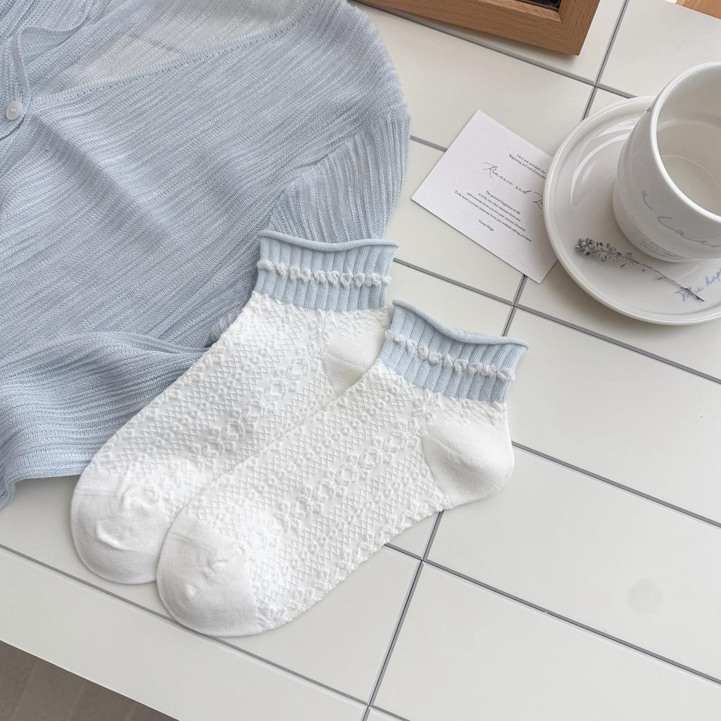 Spring And Summer Short Tube Socks Children'S Japanese College Style Fresh Girl Socks Thin Breathable Cotton Socks Women'S Boat Socks