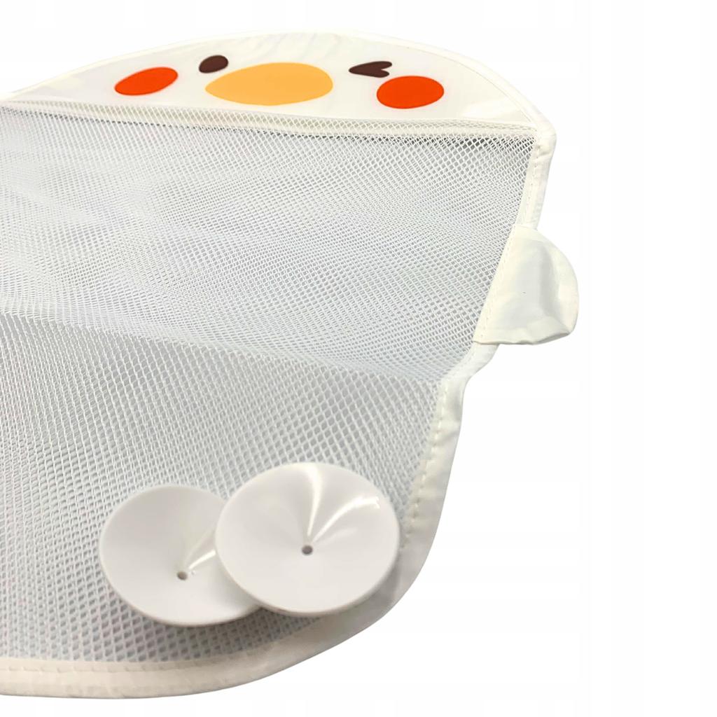 Organizer For Bath Toys, Bathroom, Mesh With Suction Cups, Bird