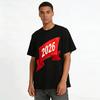 2026 New Year Themed Printed Casual Top For Men And Women Pure cotton T-shirt