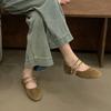 Fashion IPPEUM Ballet Flats Velvet Shoes For Women Buckle Round Toe 2025 New Ballerinas Zapatos Mujer Mary Jane Shoes