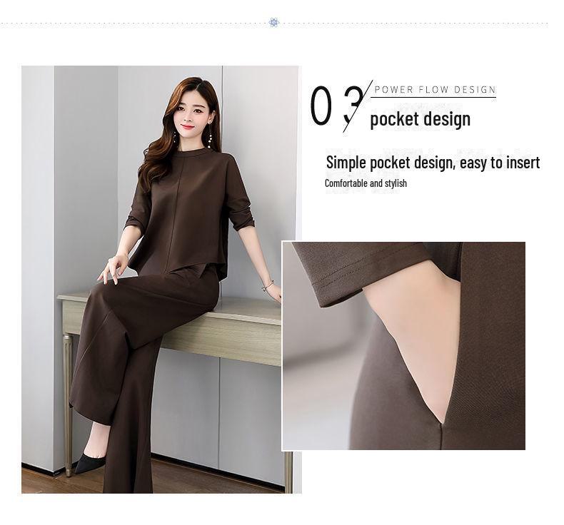 Autumn 2025 Women's Chic Slim Skirt and Pants Two-Piece Suit