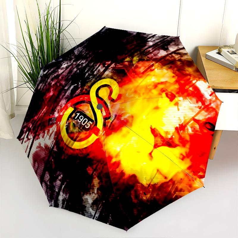 Galatasaray SK  Pattern, Automatic Folding Umbrella, Portable and Foldable Design, 8 Ribs, a Christmas or Birthday Gift.