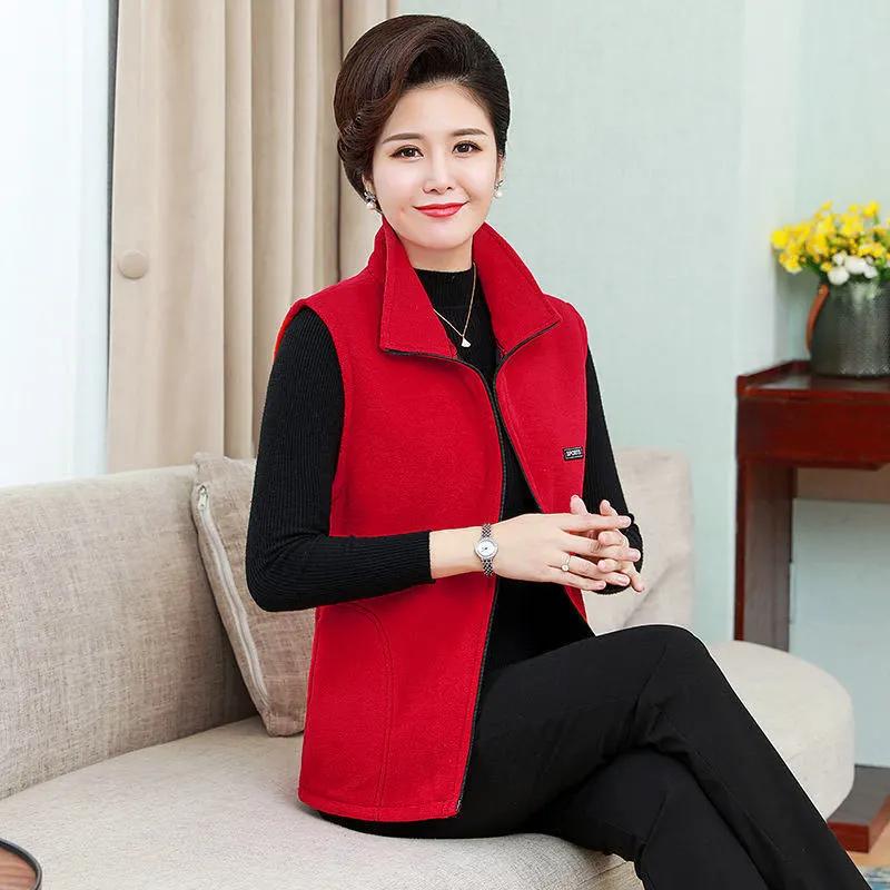 Plus Size Coat for Women's Vest Autumn Sleeveless Vests for Women Jackets Zipper Casual Waistcoat Female