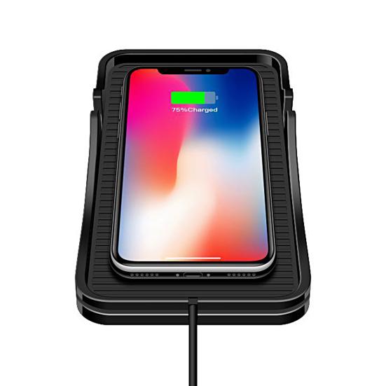 1 Set C7 Wireless Phone Charger 2-in-1 Support 15W/10W/7.5W/5W Intelligent Recognition Anti-slip Fast Charging Temperature Protection USB Wireless