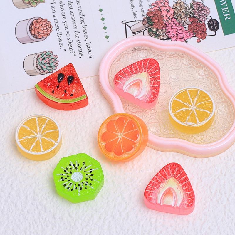 Fruit Slice Simulation Food Toy Handmade DIY Cream Glue Resin Jewelry Material Package
