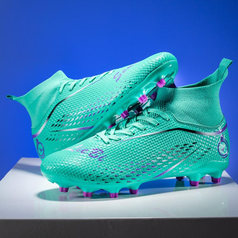 X2308 Messi Mistrovství světa vysoké kopačky pro chlapce a dětské tréninkové kopačky s lisovanou podrážkou pro soutěžní sportovní obuv