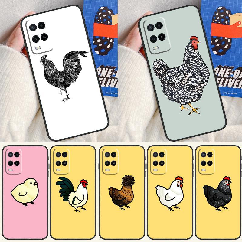 Chubby Chicken For Oppo A74 A94 A54 A80 A78 A98 A40 A60 A18 A38 A58 A15 A17 A77 A57S A16 A76 A96 Phone Case