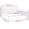 3128702 vidaXL Divan Bed with Mattress Dark Grey 180x200cm Fabric