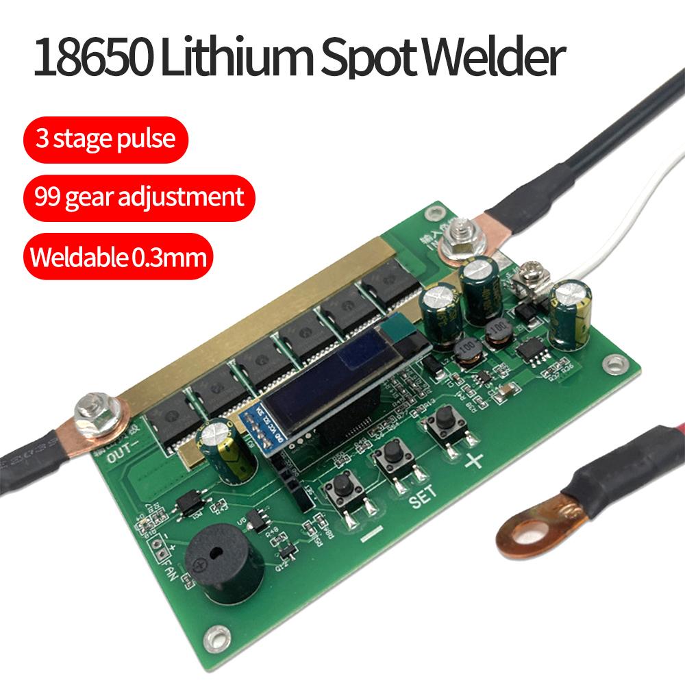 99 Gears 12V Spot Welder Module with Welding Pen DIY Min Spot Welding  Machine Kit 0.1-0.3mm Nickel for 18650 Lithium Battery