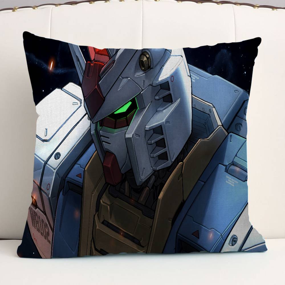 G-Gundam Cartoon R-Robot Maple Design Cushion Cover Happy Autumn Harvest decor Holiday Decorati Pillow Cover