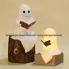 Ghost Reading Book Lamp Figurine Toy