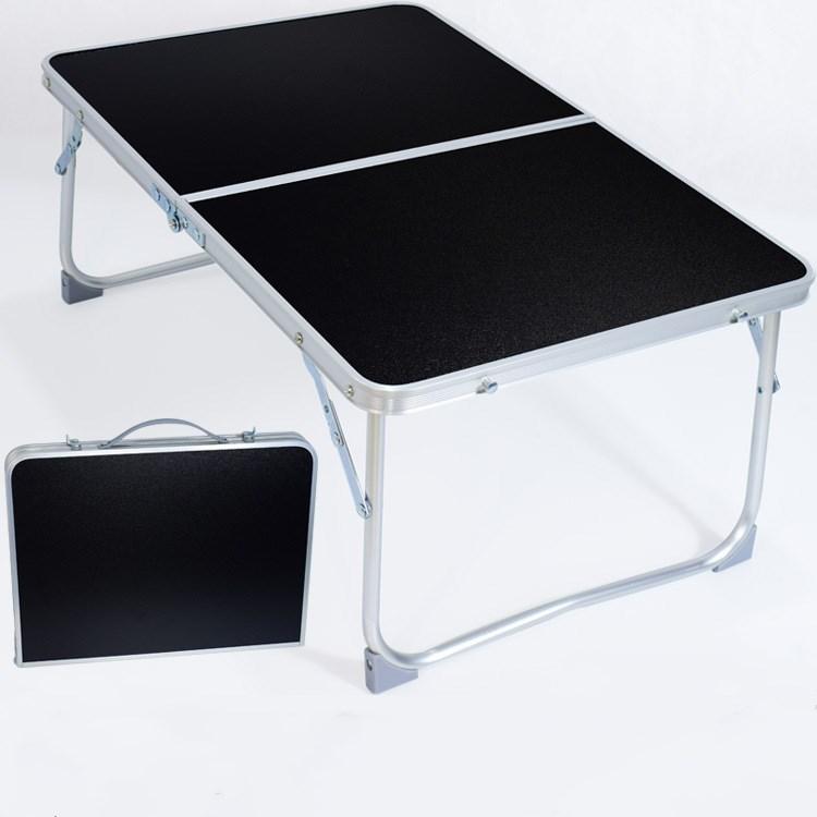 

Foldable Laptop Table Breakfast Serving Bed Desk Lightweight Aluminum Alloy Outdoor Picnic Table Black