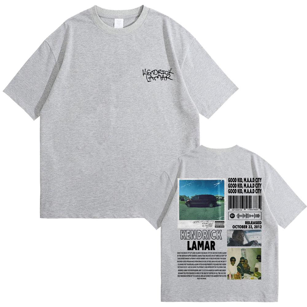 Rapper Kendrick Lamar Good Kid Money Trees T-shirt Men Hip Hop Vintage Oversized Short Sleeve T Shirt Men's Fashion Trend Tshirt