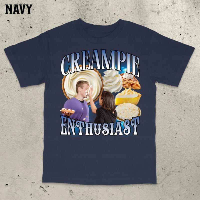 Funny Cream Pie Enthusiast Tshirt Gen Z Dank Memes 90s Vintage Bootleg
