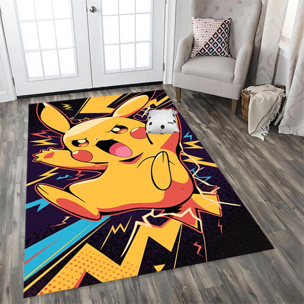Alfombra Pikachu Ráfaga de Energía para salas de estar, dormitorios, decoración del hogar y como regalos.
