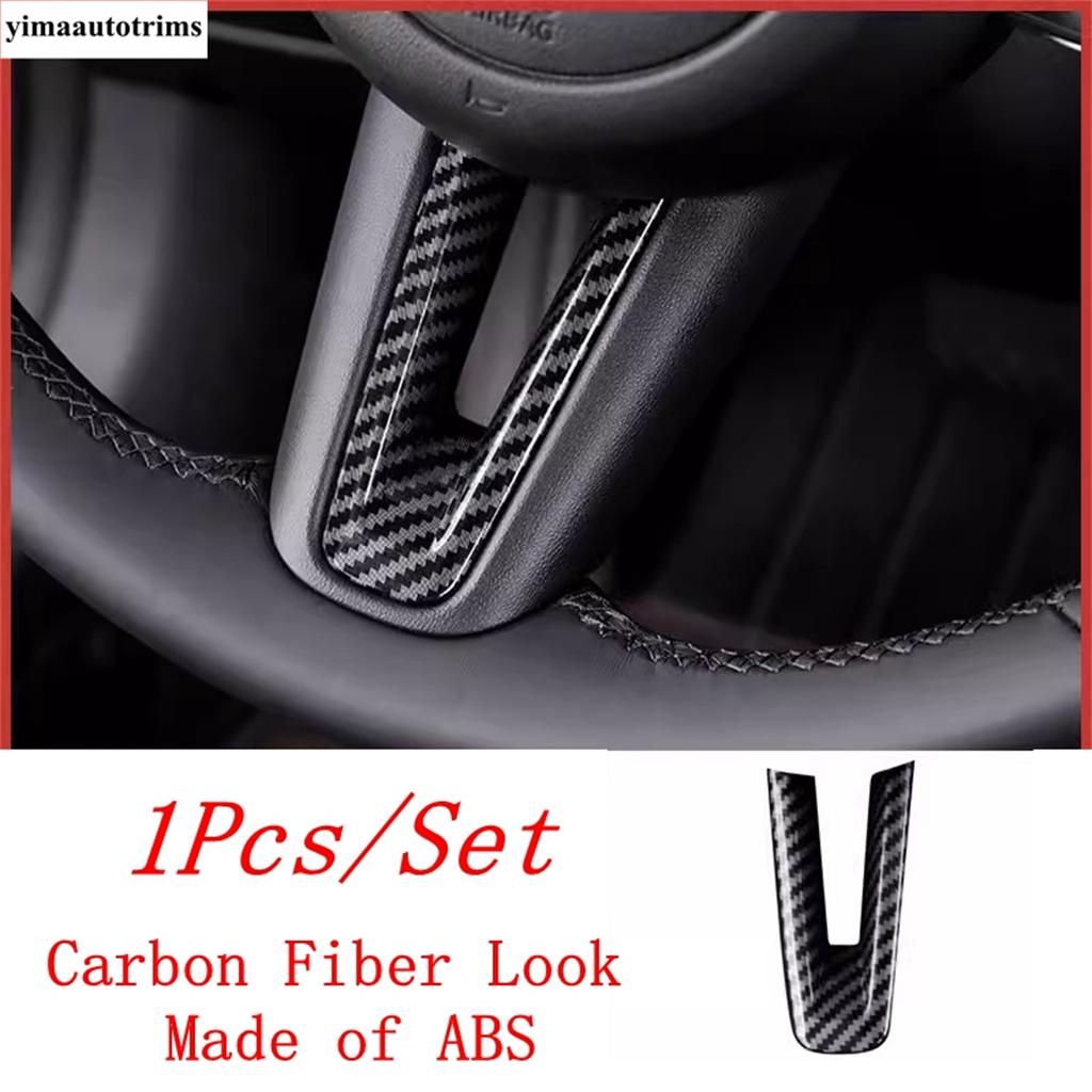 

Steering Wheel U Shape Frame Decoration Cover Trim For Mazda 3 - 2025 / CX-30 - 2025 Carbon Fiber Interior Accessories Carbon Fiber Look