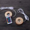 for Crystal Ball Home Decor Wooden Lighted Base Stand Color Changing LED Lights Display Base