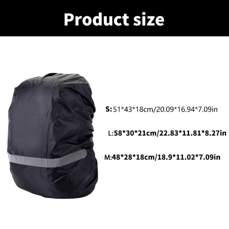 Water Resistant Backpack Rain Cover Backpack Cover with Reflective Strap Stay Dry for Hiking Camping Hunting Outdoor