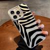 Black White Trendy Pattern Phone Case, Zebra Cow Checker Piano Print Shockproof Protective Cover for iPhone