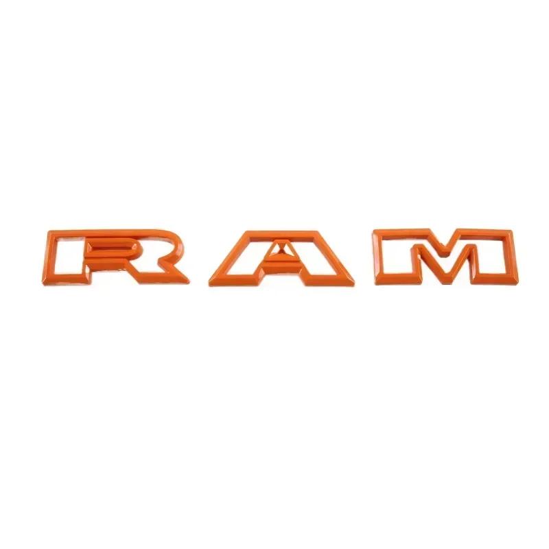 

For Dodge Ram TRX 2021-2023 Modified ABS Car Front Grille Emblem Bonnet Hood Letter Badge Stickers Auto Accessories оранжевый