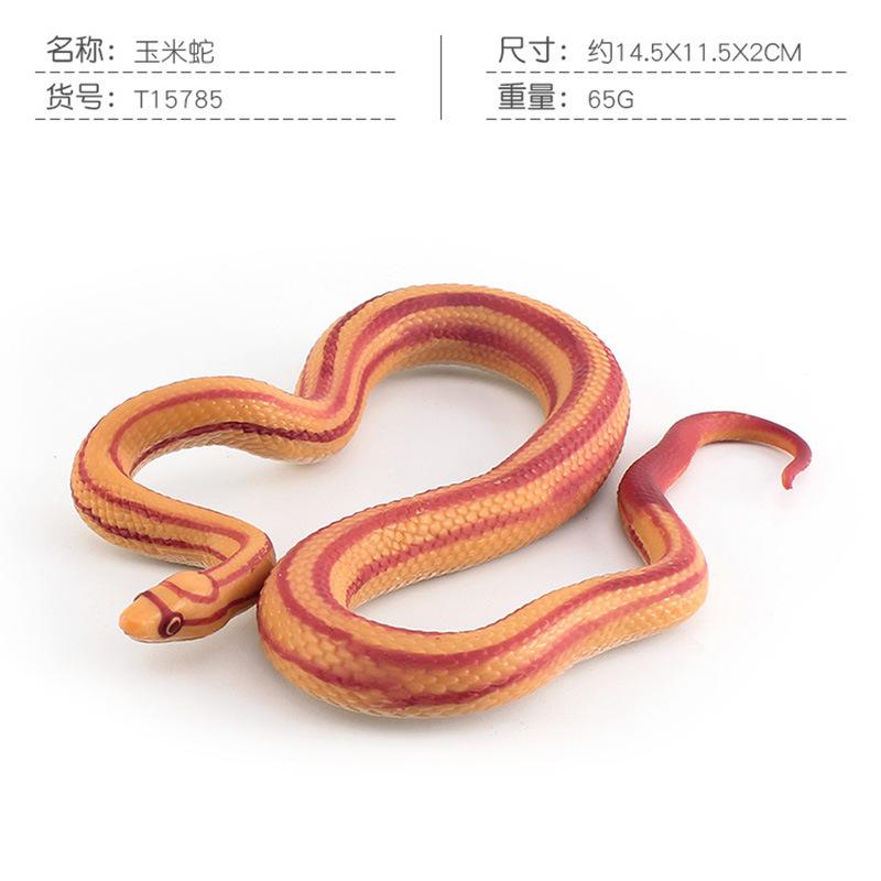 Simulated Reptile Snake Model Corn Snake Rattlesnake Red-Tailed Snake Tricky Desktop Static Ornament Toy