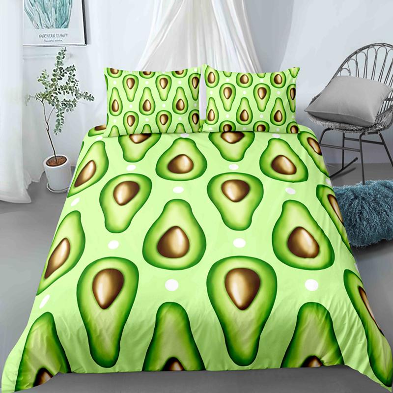 Cartoon Lustige Avocado Bettbezug - Sommerfrucht-Thema Für Kinder Jungen Mädchen & Erwachsene