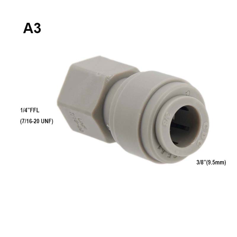Homebrew Draft Beer Push In Fittings 1/4" 5/16" 3/8" Food Grade with EPDM O-ring Leaking Free