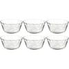Iwaki Heat-Resistant Glass Custard Cups, 180ml X 6-Pack, BC463