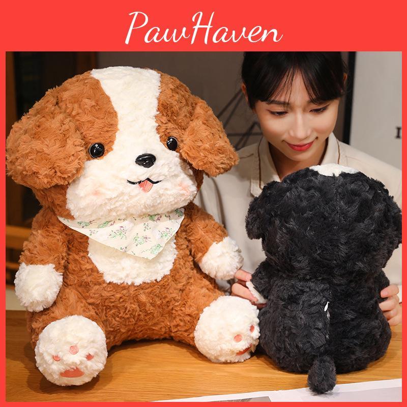 Collie Adorable Border Plush Doll With Scarf Decoration For Kids Play And Gift