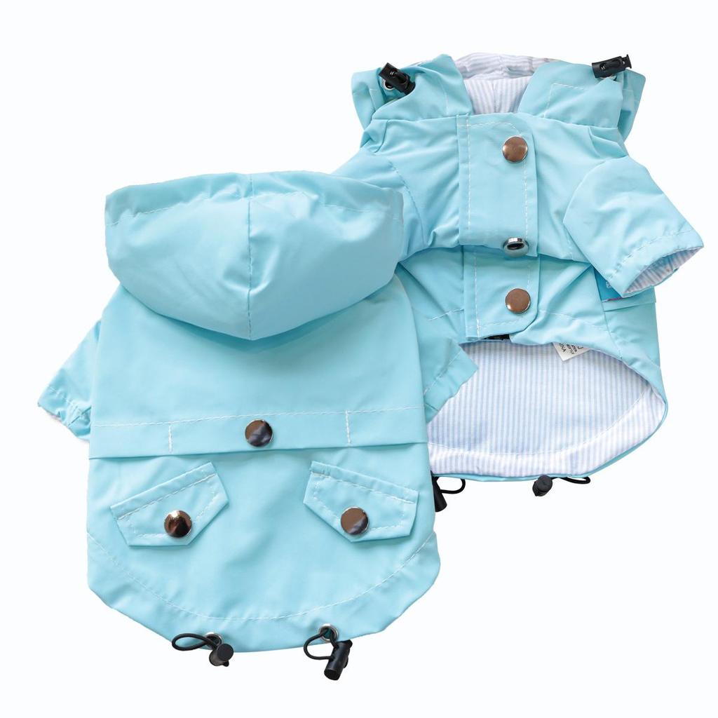 Spring/Summer Transparent Waterproof Raincoat for Small to Medium Dogs, Rainbow Design - Ideal for Teddy & Bichon Frise