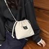 Mobile phone bag women's simple versatile drawstring messenger bag trendy brand shoulder bag leisure sports nylon bag