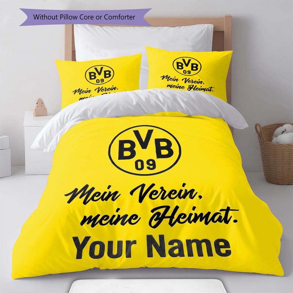 Custom Name BVB Bedding,Quilt Set Quilt Cover Pillowcase Home Birthday Gift(1 * Duvet Cover + 2 * Pillowcase, Without Core) -HE39