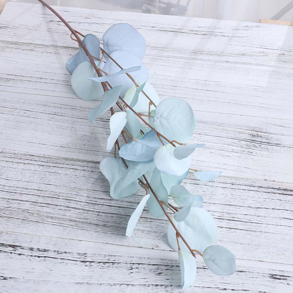 Jesienne sztuczne kwiaty jedwabne wesele dekoracja domu roślina sztuczne liście eukaliptus długa gałąź sztuczne rośliny DIY aranżacja ścienna