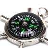 Compass Rudder Key Chain Glossy Alloy Keychain Keyrings Gifts