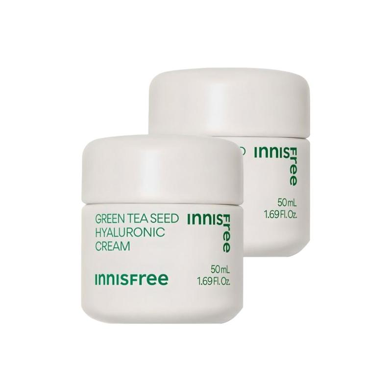 Innisfree Cream Soothing, Firming, Moisturizing, Oil Control and Anti-Wrinkle Green Tea Seed Hyaluronic Acid Cream-50ml