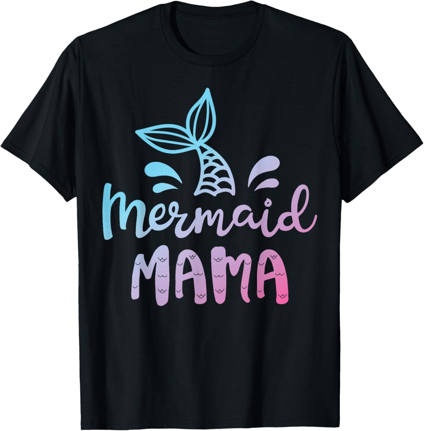 Mermaid Mama Funny Women Mom Mommy Family Matching Birthday T-Shirt Small S