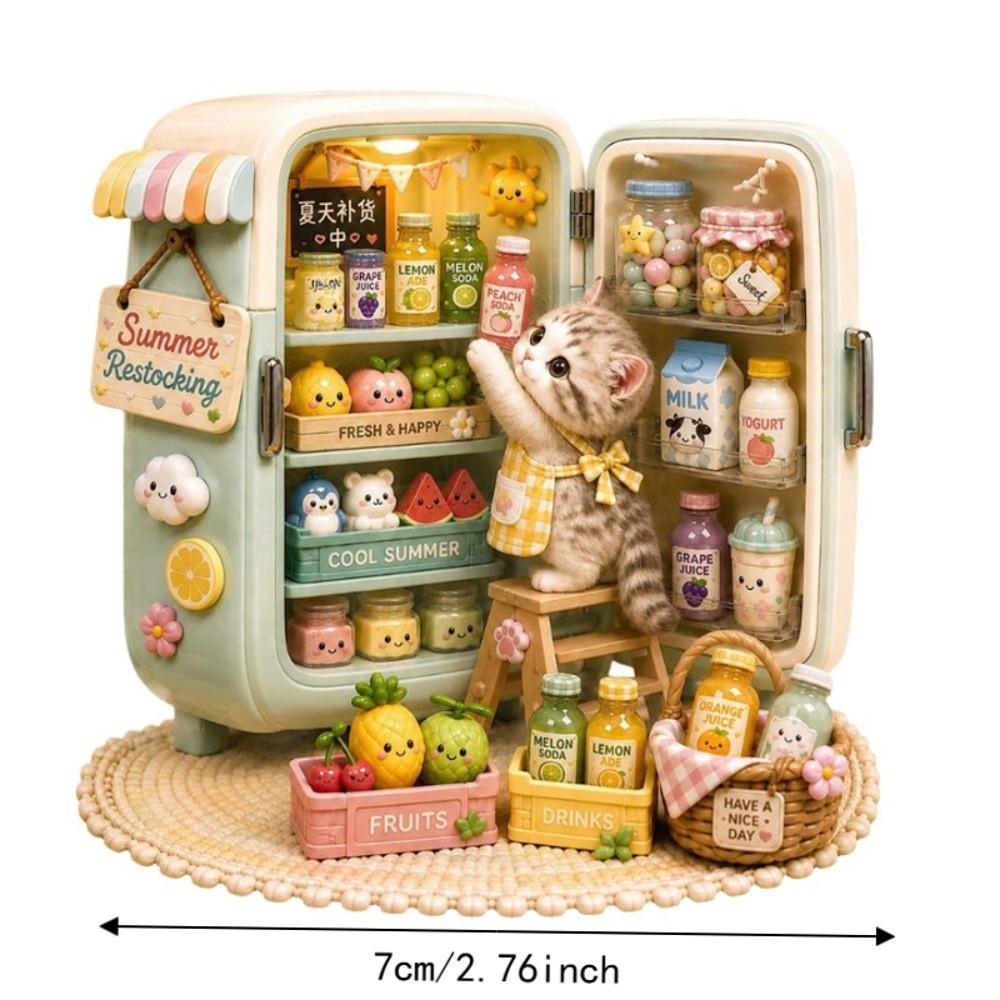 Cartoon Pattern Fridge Magnet 3D Relief 3D Refrigerator Stickers Refrigerator Magnet Kitchen Decor