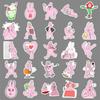 50 Adesivos Doodle de Coelho Rosa Desenho Animado Fofo Gucka Decorativos Capa de Celular Mala Copo de Água Adesivos Criativos