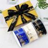 2.5cm 5 Yards Golden Print Roller Ribbons Eid Mubarak Festival Wrapping Ribbon Wrap Paper Gifts Islamic Muslim Party Supplies
