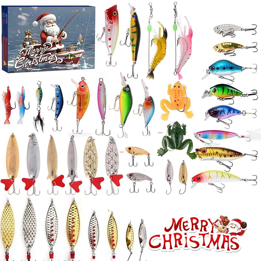thumbnail image 2 of Fishing Advent Calendar 2024 - 24 Days Of Lures For Men & Teen Boys Christmas Countdown Gift Set Fishing Lure Advent Calendar 2 of 13