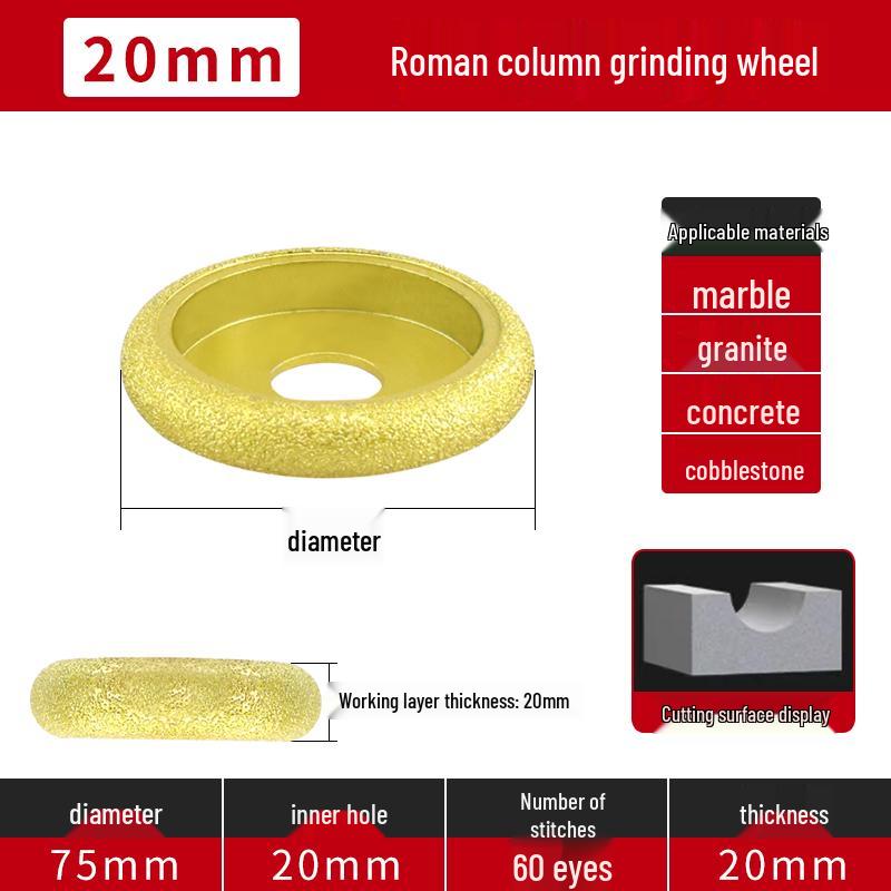 Bordureuse pour Carrelage en Marbre et Meuleuse à Pierre pour Meuleuses d'Angle - Outil de Découpe, Chanfreinage et Polissage de Carrelage