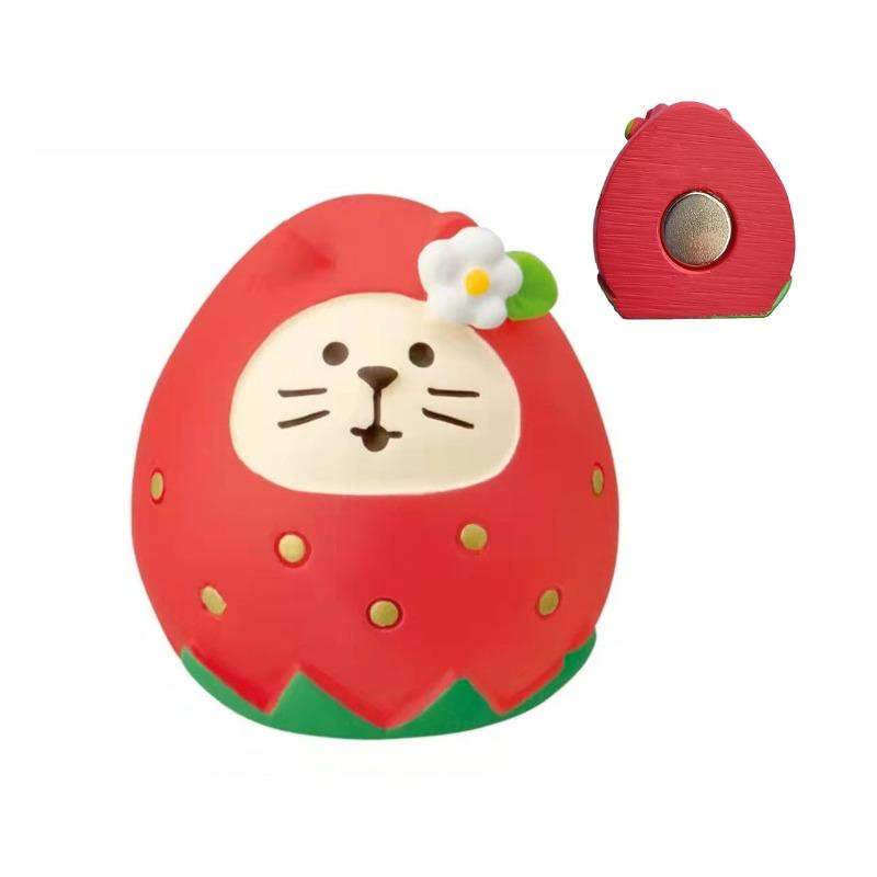 Japanese cat refrigerator sticker, grocery zakka cute bread coffee shop decoration gift miniature resin ornament