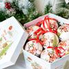 8cm Christmas Tree Decor Ball Bauble Printed Xmas Party Hanging Ball Ornament for Home Christmas Decorations