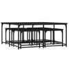  Coffee Tables, Nestable, 5 Pcs, Black