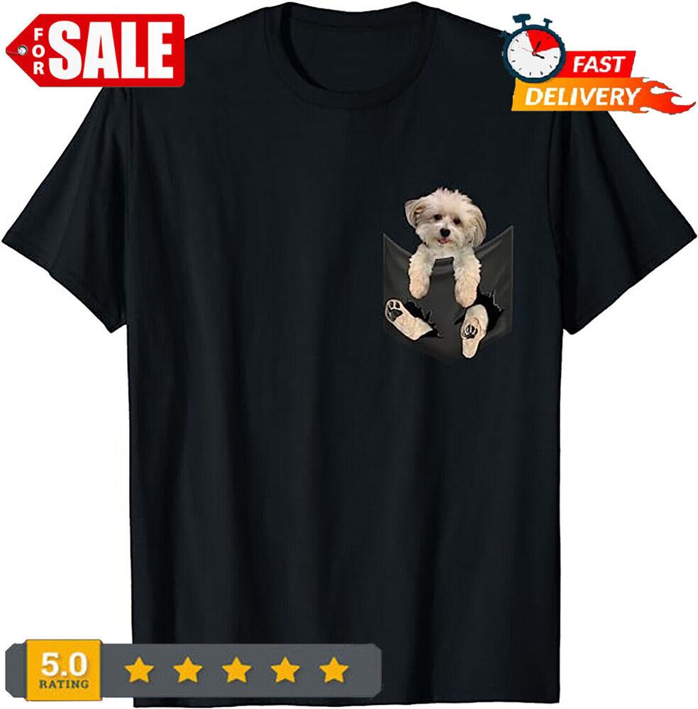 Havanese Dog In Pocket, Havanezer puppy peeking T-Shirt Unisex T-Shirt S