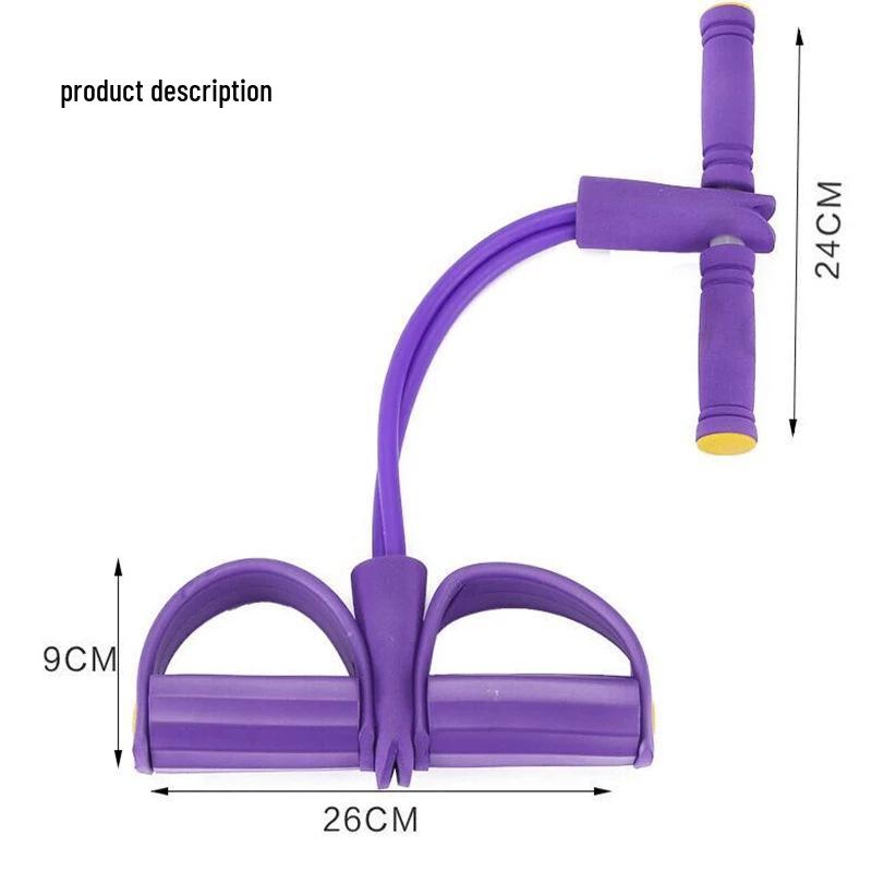 TikTok Moteriškas pilvo pratimo pedalas - Keturių vamzdelių pasipriešinimo juosta atsispaudimams ir kojų traukimui.