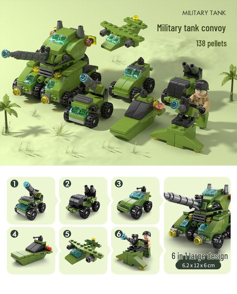 Compatible Lego Small Building Blocks: Educational Military Tank & Castle Set for Boys and Girls