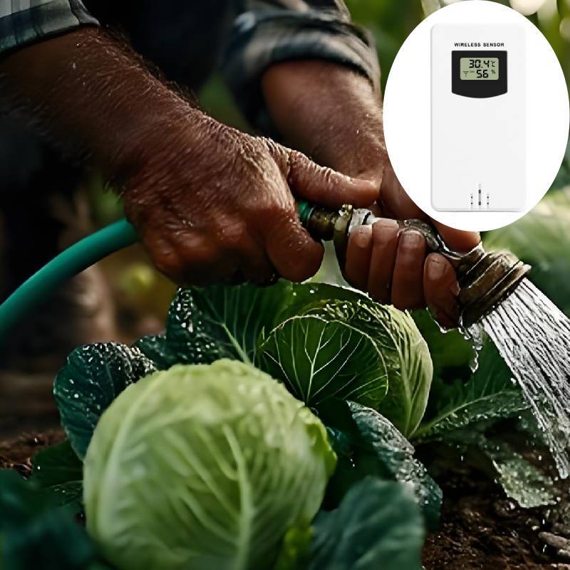 Weather Station Wireless Sensor Digital Display Clock For Outdoor Temperature And Humidity Monitoring