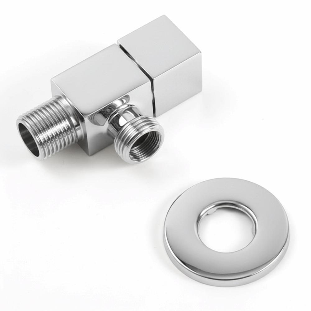 Solid Brass Angle Valve Silver/Black Toilet Angle Valve Durable Filling Valve Home Improvement