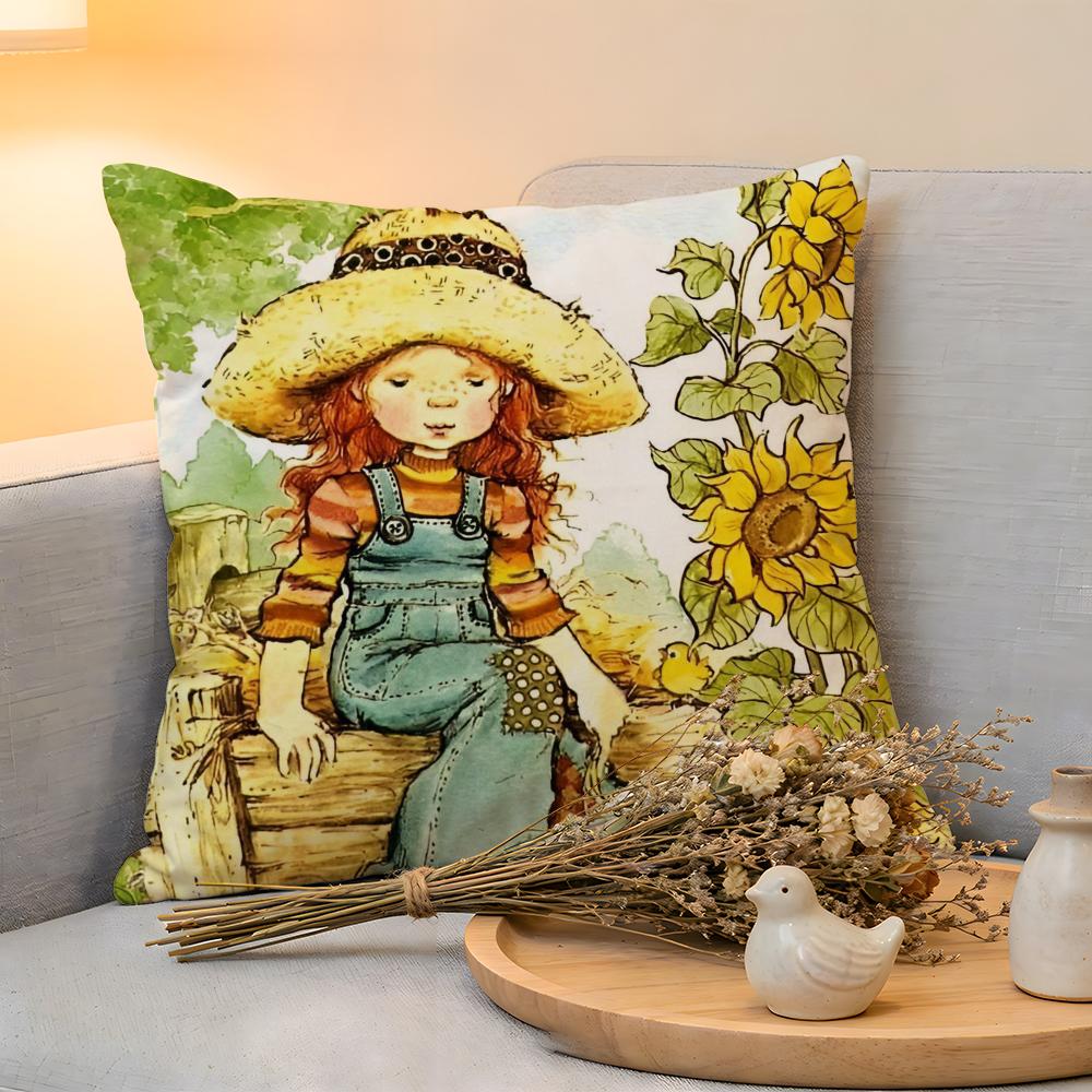 

Наволочка Льняная Мягкая Для Дивана Декоративная Чехол Для Подушки Домашний Декор Милый Аниме Сарра Кей 30x30cm